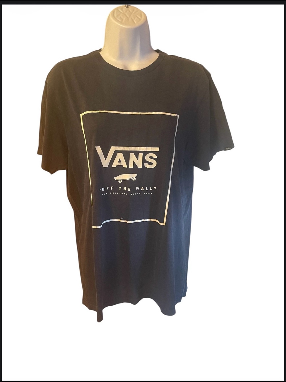 Vans Black Graphic 'Off The Wall' Short Sleeve Tee